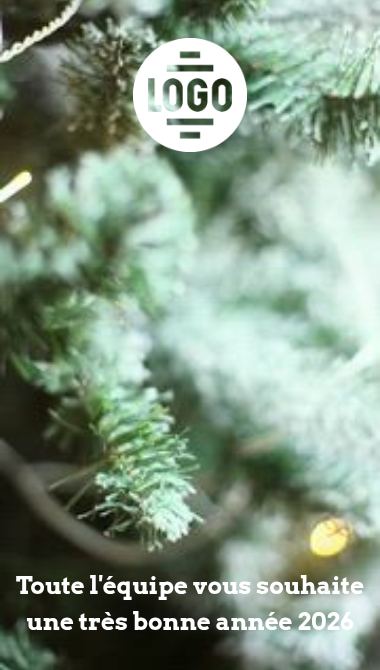 Carte de voeux ambiance sapin