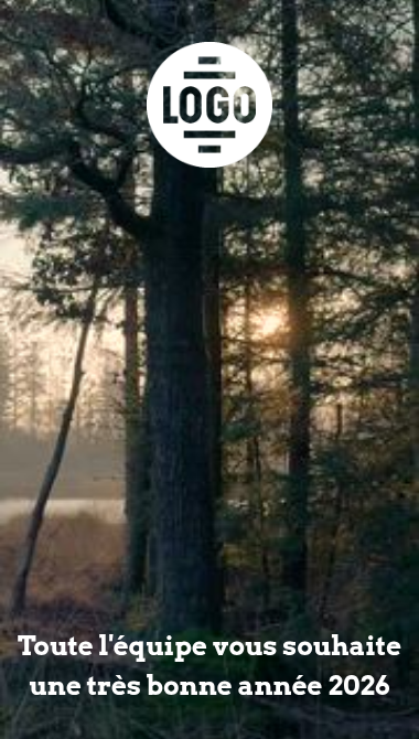 Carte de voeux ambiance forêt