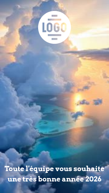 Carte de voeux ambiance ciel